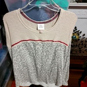 Thermal Animal Print Top